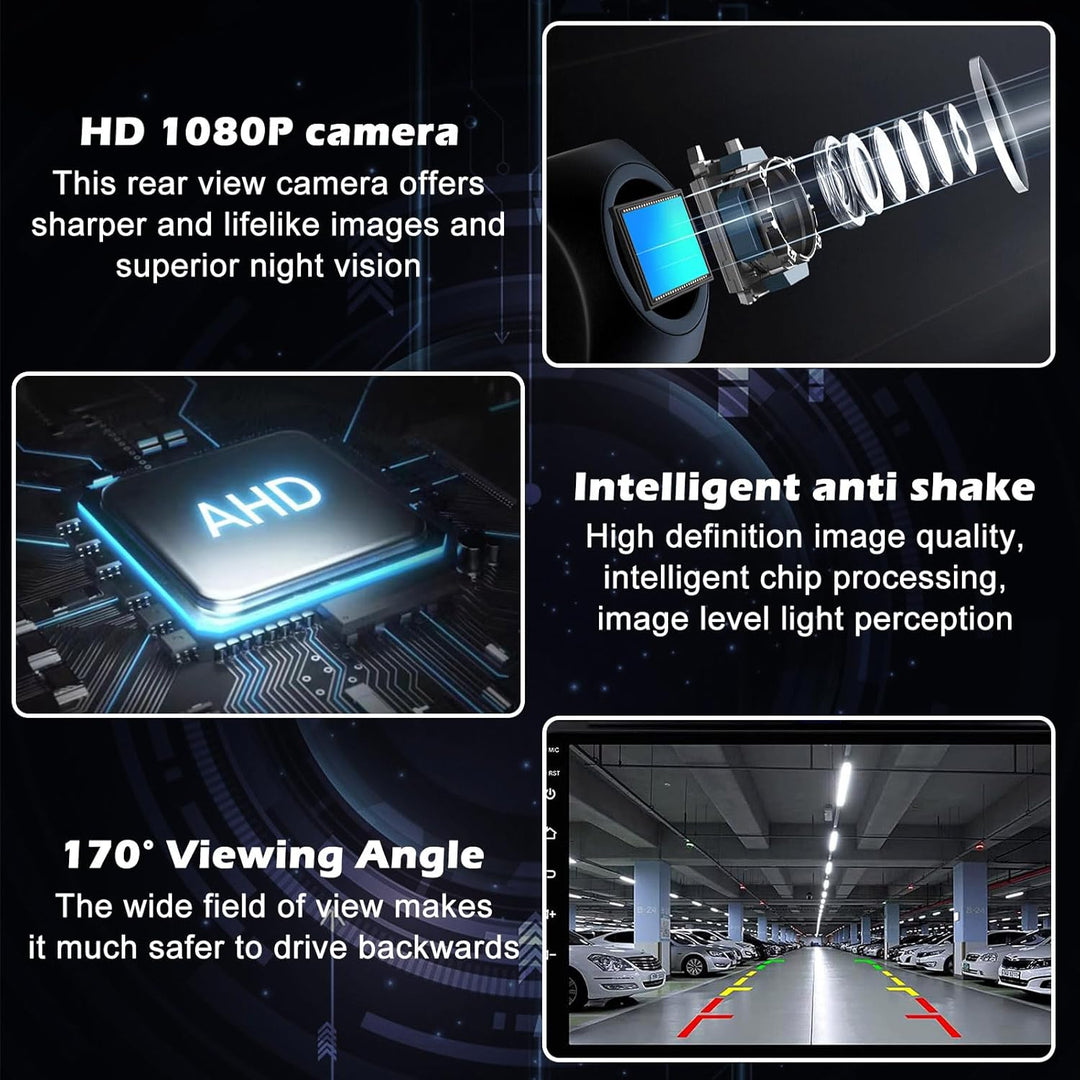 Ahd 360° Einstellbare Universal Rückfahrkamera, Ahd 720p HD Rückfahrkamera Für Pkw, SUV, Wohnmobil,