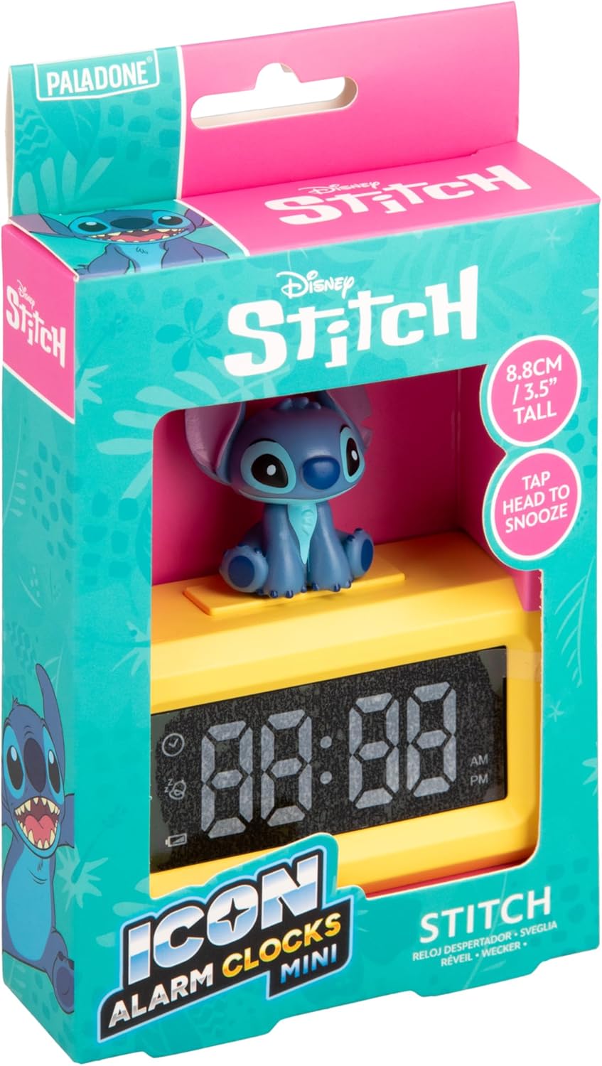 Paladone Disneys Lilo and Stitch Digitaler Mini-Wecker mit Musik, offiziell lizenzierte Schlafzimmer