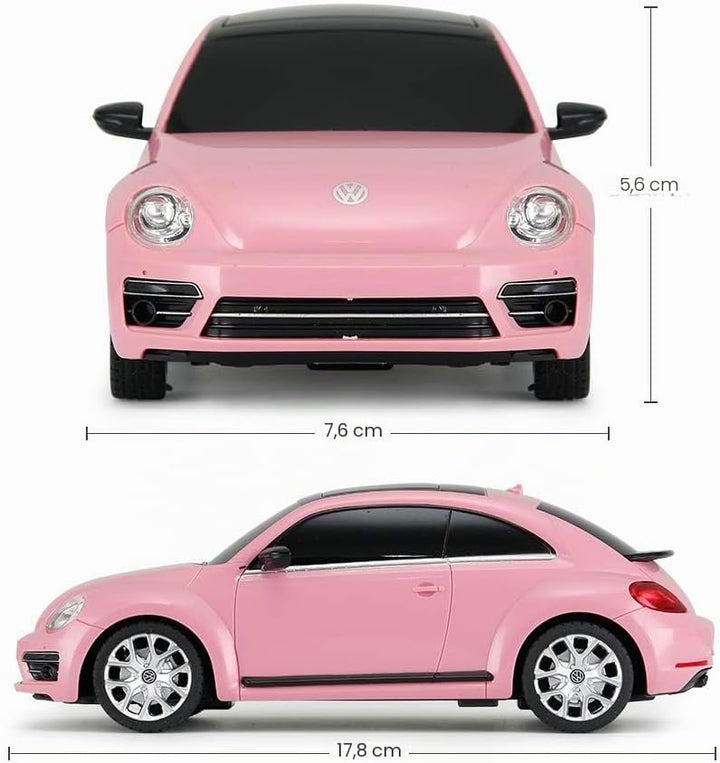 Rastar ferngesteuerter Volkswagen Käfer, Massstab 1:24, Kinder ferngesteuertes Rennauto, rosa Spielz