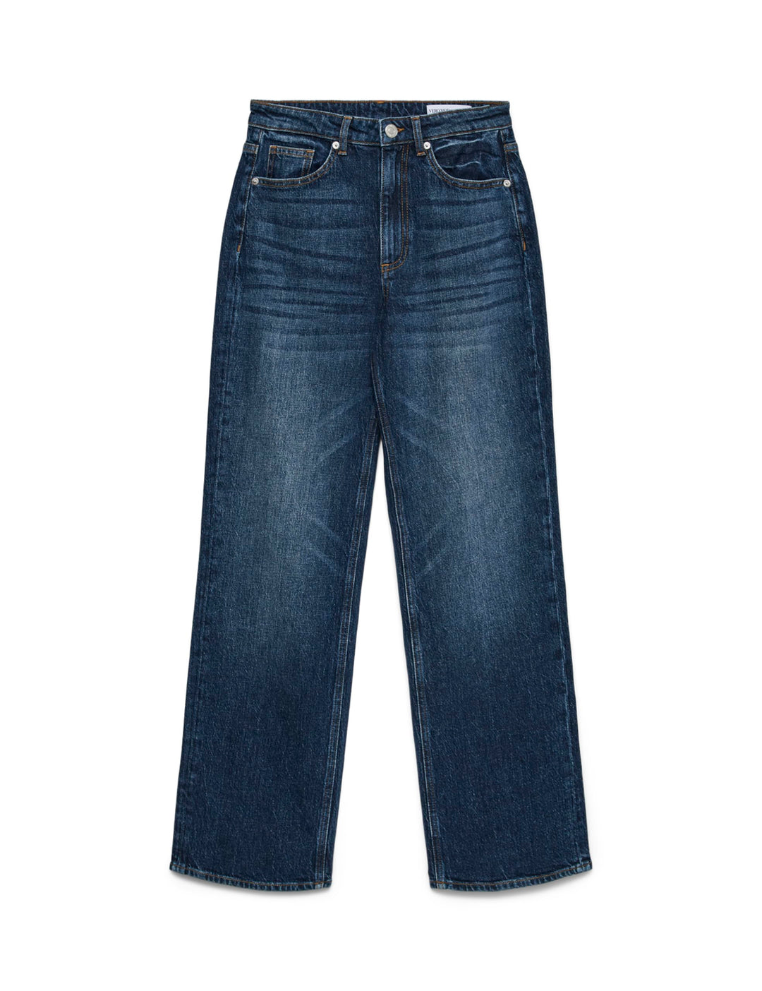 Vero Moda Female Weit geschnitten VMTESSA Hohe Taille Weiter Beinschnitt Jeans 29W / 32L Dark Blue D