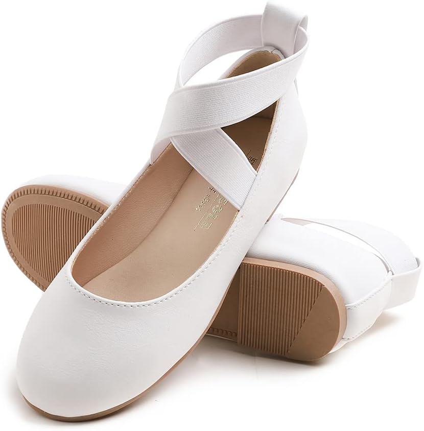 Feversole Girls Cute Dress, Mädchen süsses Kleid Mary Jane Schuhe weiche Party Urlaub Ballerinas 29