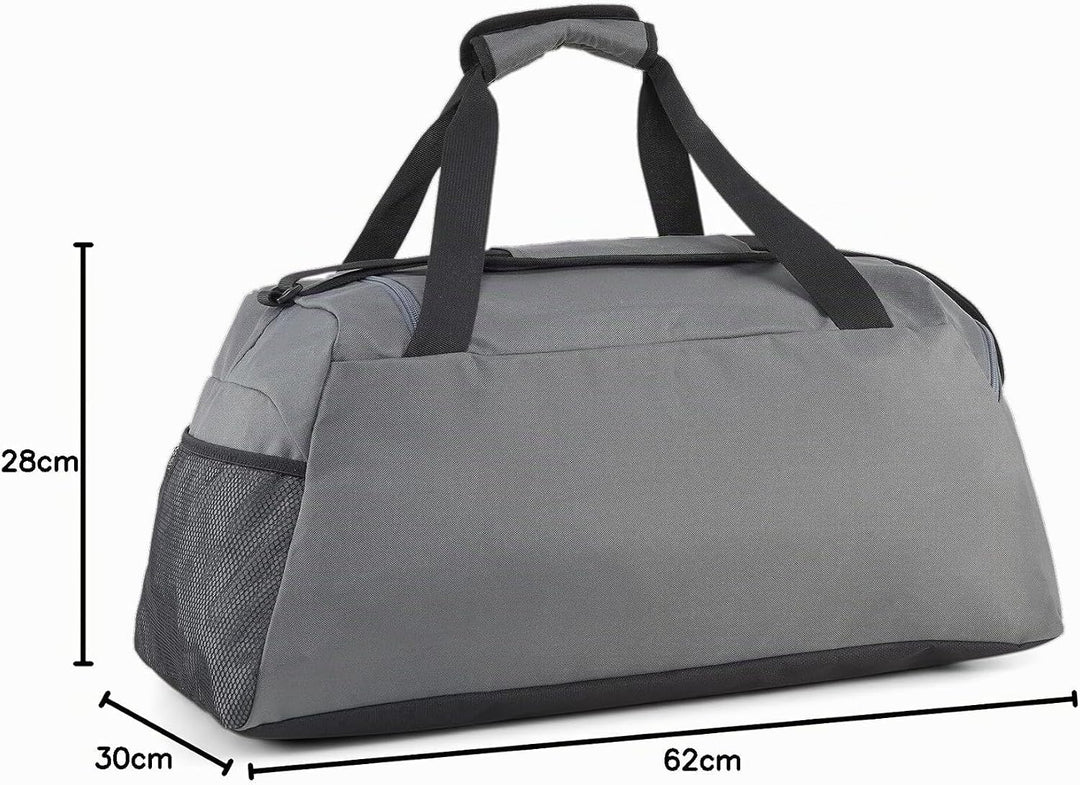 PUMA Fundamentals Sports Bag M, Sporttasche, M Mineral Gray-lime Sheen, M Mineral Gray-lime Sheen