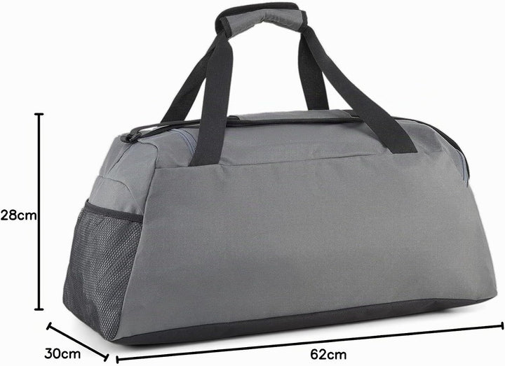 PUMA Fundamentals Sports Bag M, Sporttasche, M Mineral Gray-lime Sheen, M Mineral Gray-lime Sheen