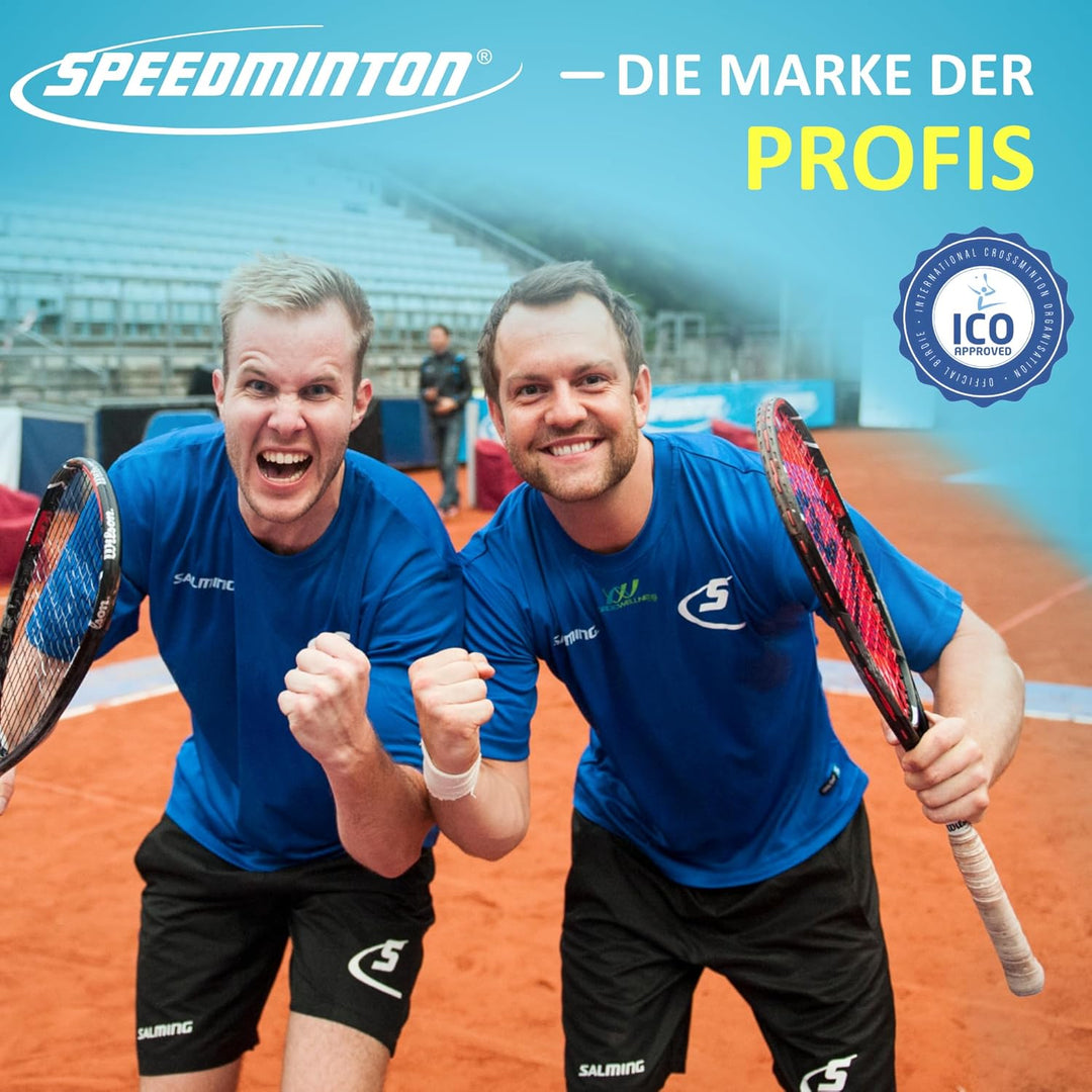 Speedminton S600 Set - Original Speed Badminton/Crossminton Starter Set inkl. 2 Schläger, 3 Speeder,