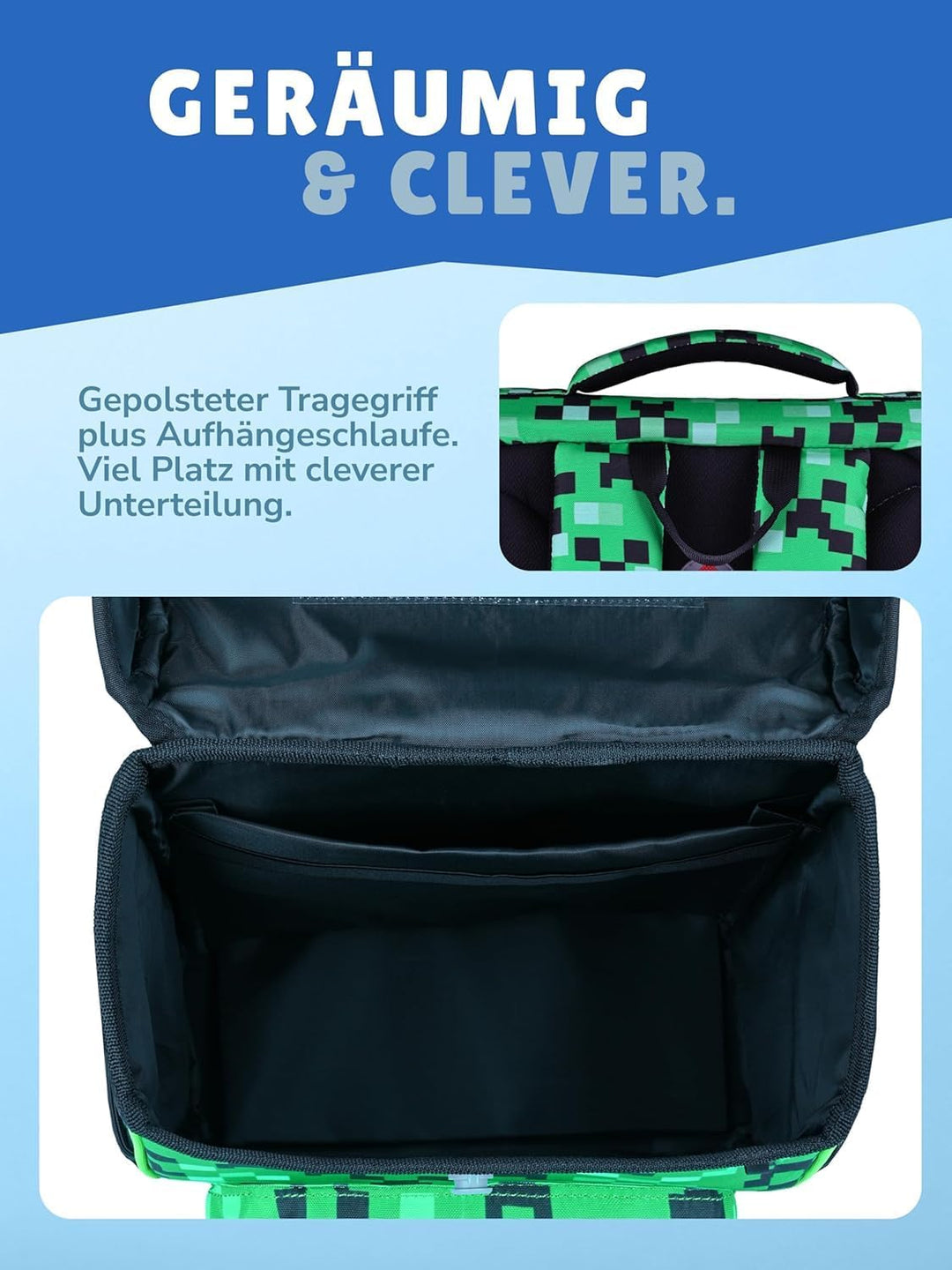 Familando Schulranzen Set Traktor 9-teilig mit Federmappe, Turnbeutel, Heftbox, Bastelschürze, Dose,