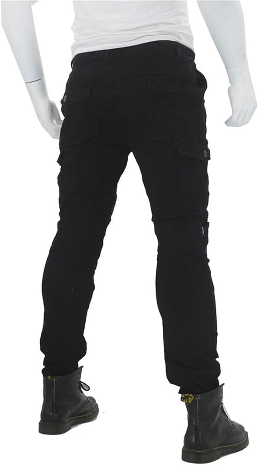 Fashionapple Motorradhose für Herren, Motorradjeans aus atmungsaktivem von hoher Qualität Straight F