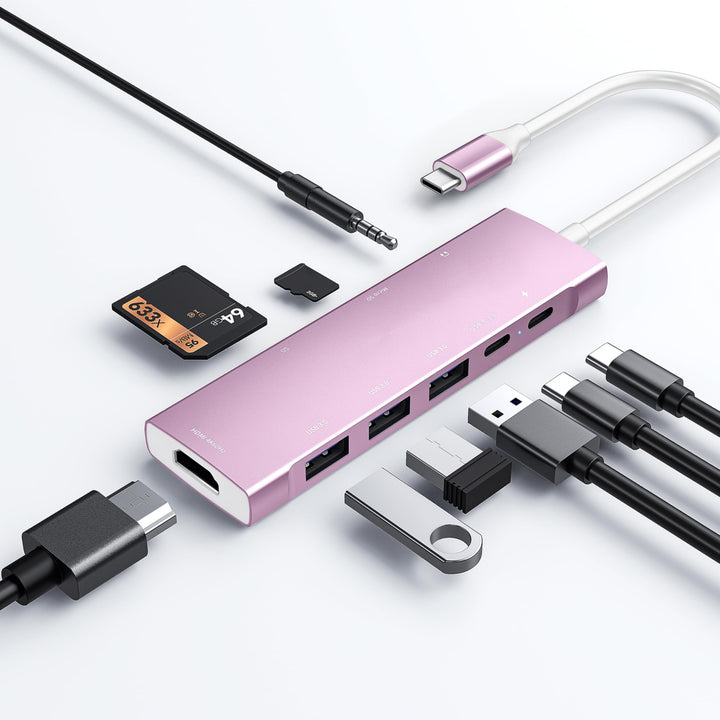 USB C HUB für iPad Pro 9-in-1 Adapter für iPad Pro M4 M2 M1 13 12.9 11 Zoll für iPad Air mit 4K HDMI