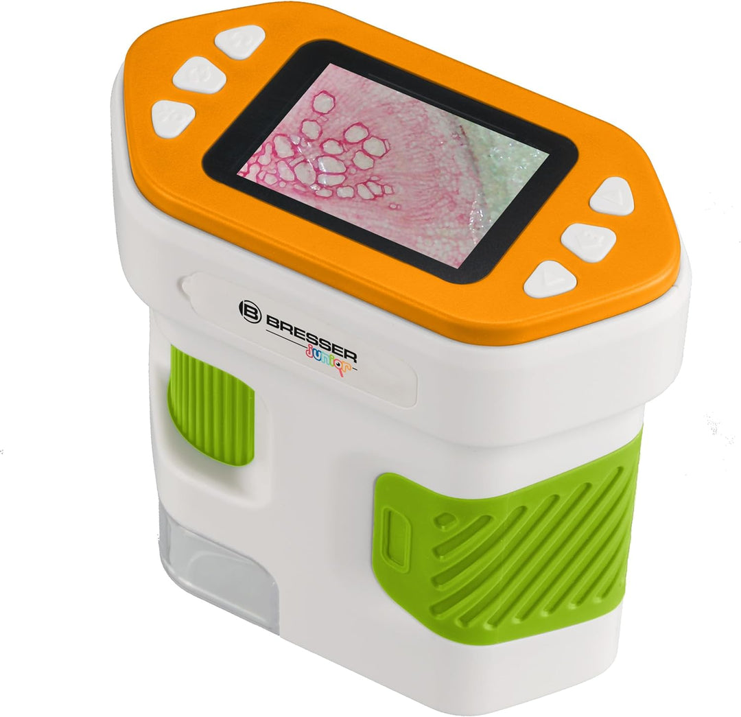 Bresser Junior digitales Handmikroskop mit 2 Zoll Display, optische Vergrösserung 7x-31x, Digitale V