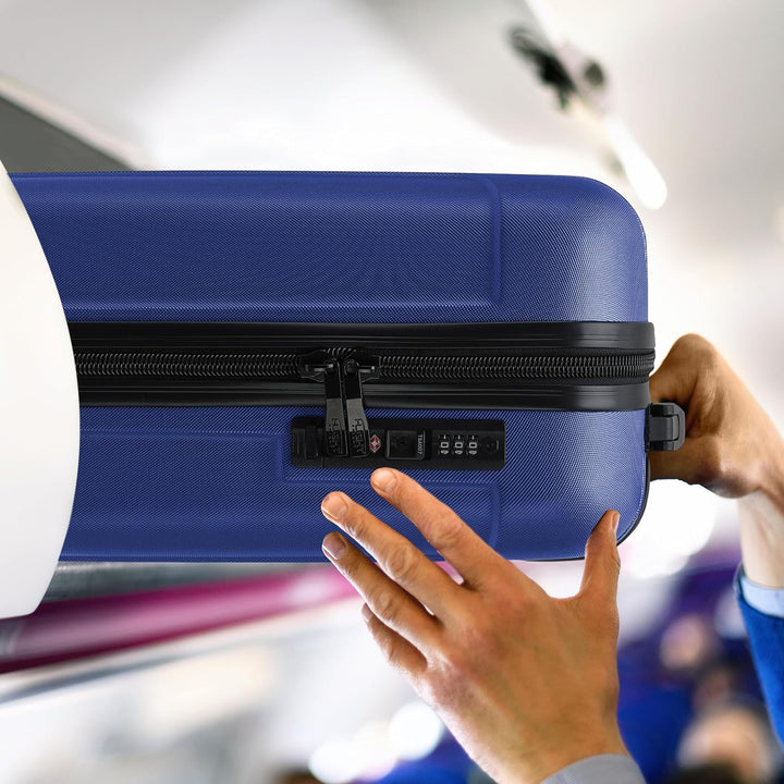 Flight Knight Premium Lightweight Suitcase - TSA-Schloss Mit USB-Anschluss - 8 Spinner-Rader - ABS-H