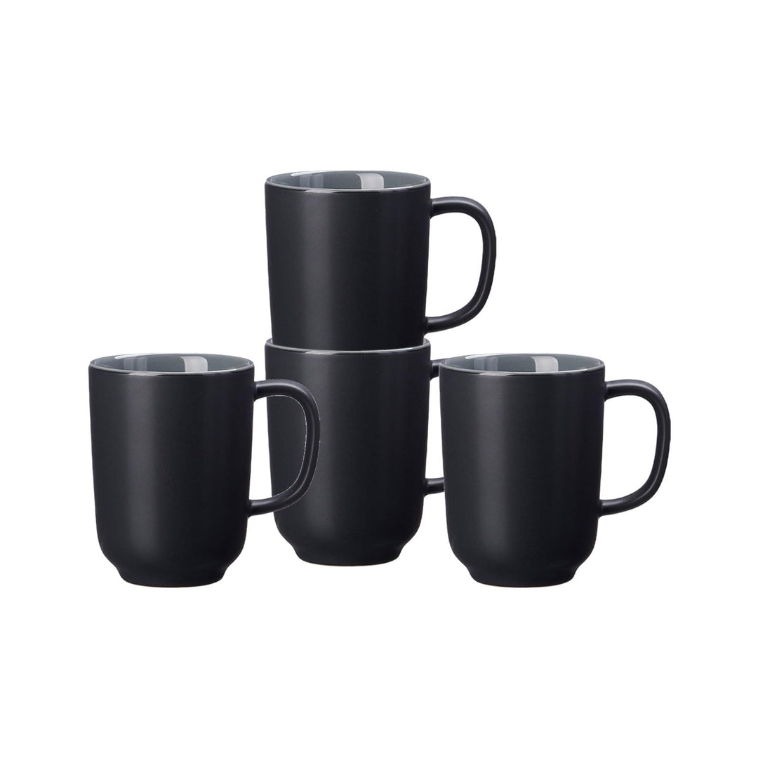 Ritzenhoff & Breker Kaffeebecher-Set Jasper, 4 Stück (1er Pack), Schwarz