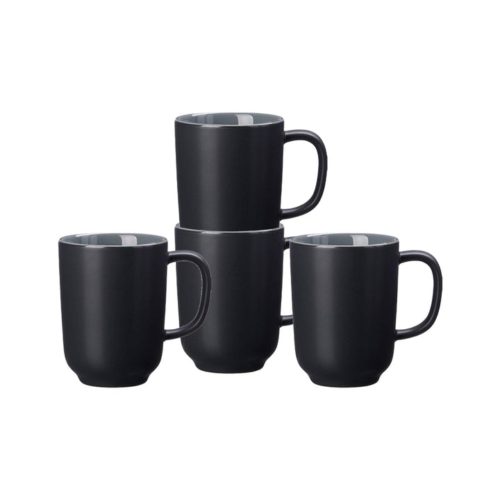 Ritzenhoff & Breker Kaffeebecher-Set Jasper, 4 Stück (1er Pack), Schwarz