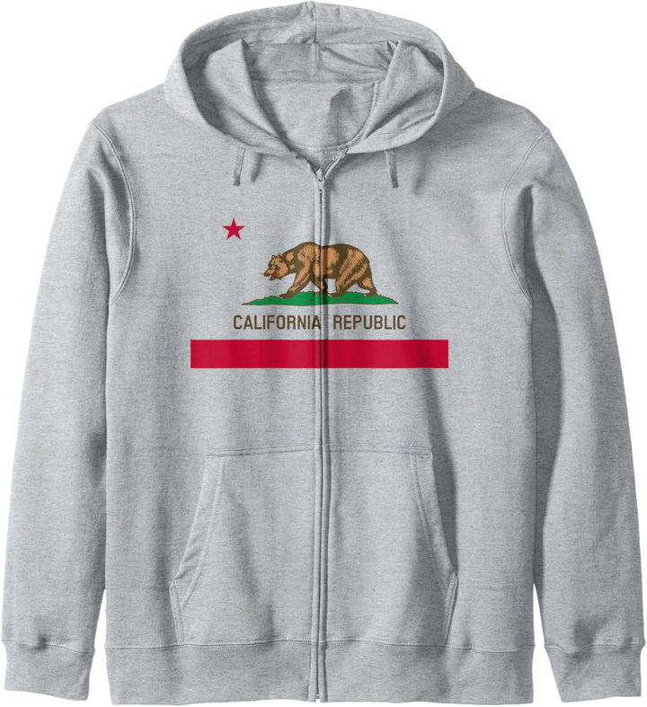 Flagge der Republik Kalifornien Patriotische Staatsreise USA Kapuzenjacke