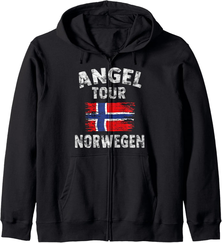 NORWEGEN Angel Tour - Geschenk für Angler Kapuzenjacke