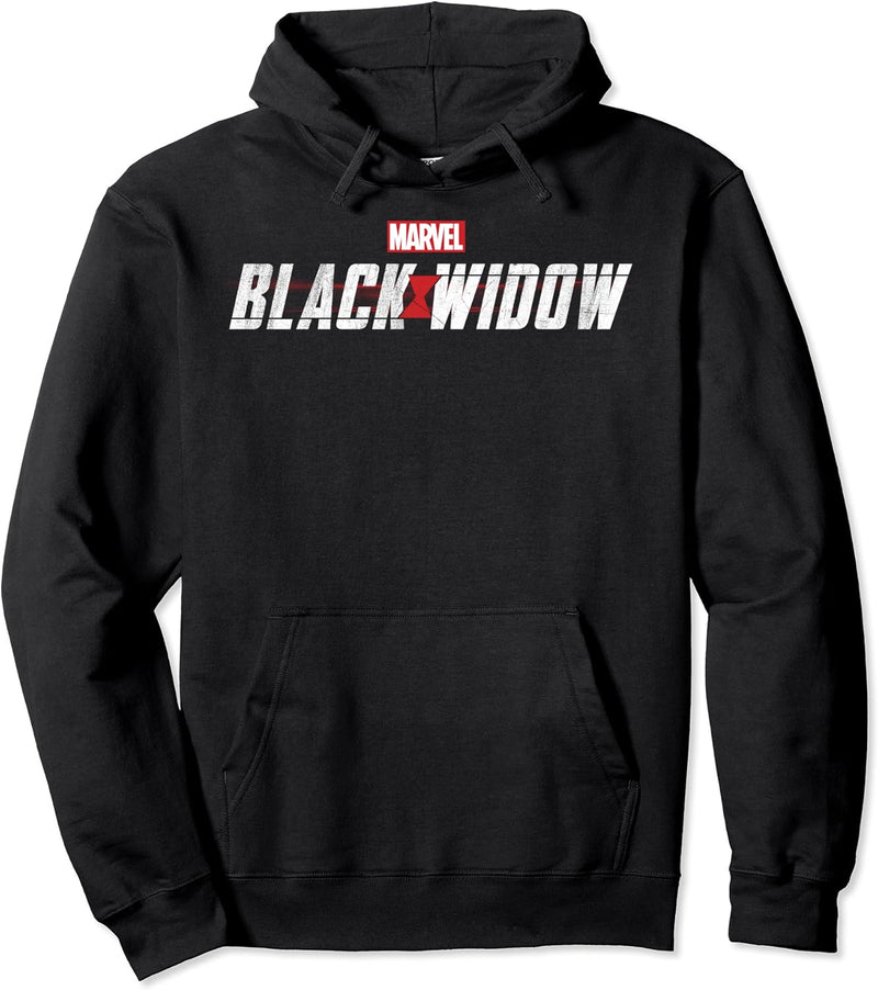 Marvel Black Widow Text Logo Pullover Hoodie