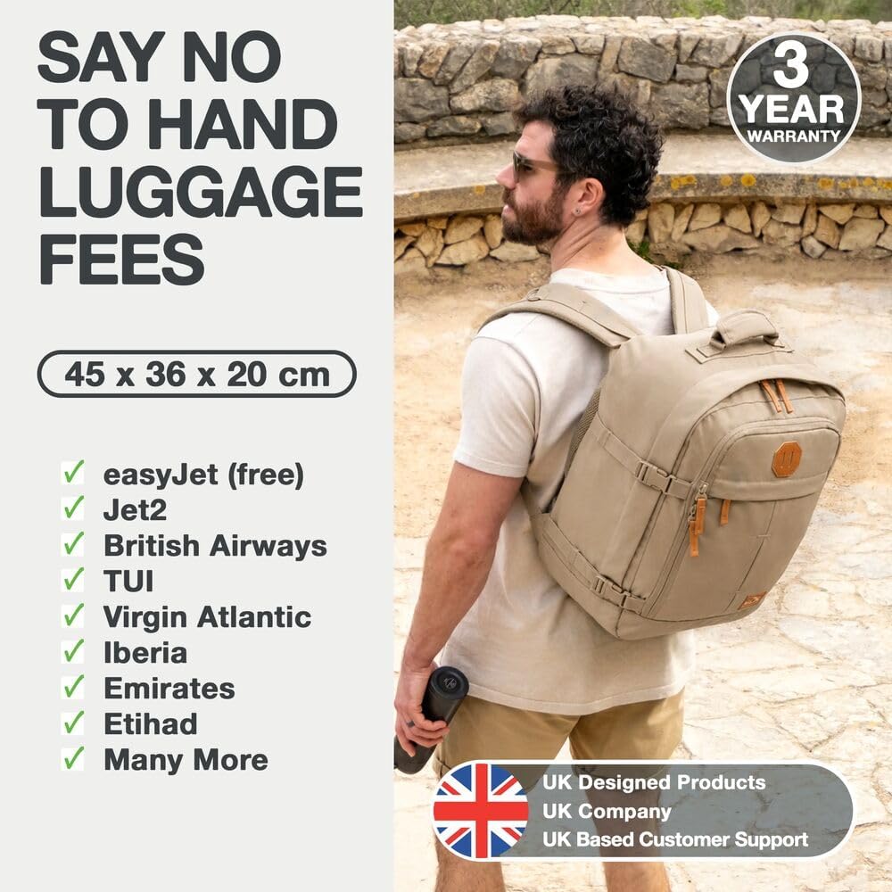 Cabin Max Metz Handgepäck Rucksack 45x36x20, Reiserucksack, Rucksack Flugzeug, Travel Backpack für C