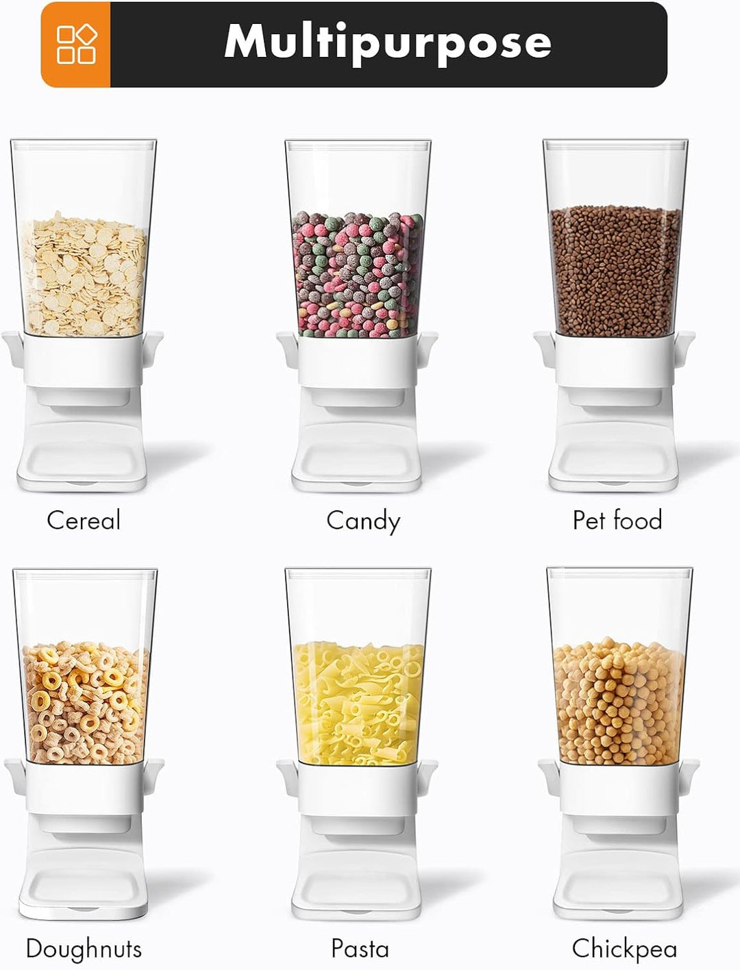 Tokokimo Cereal Dispenser, Zerkleinert Keine Cerealien Beim Ausgeben, Müslispender für Zereales Früh