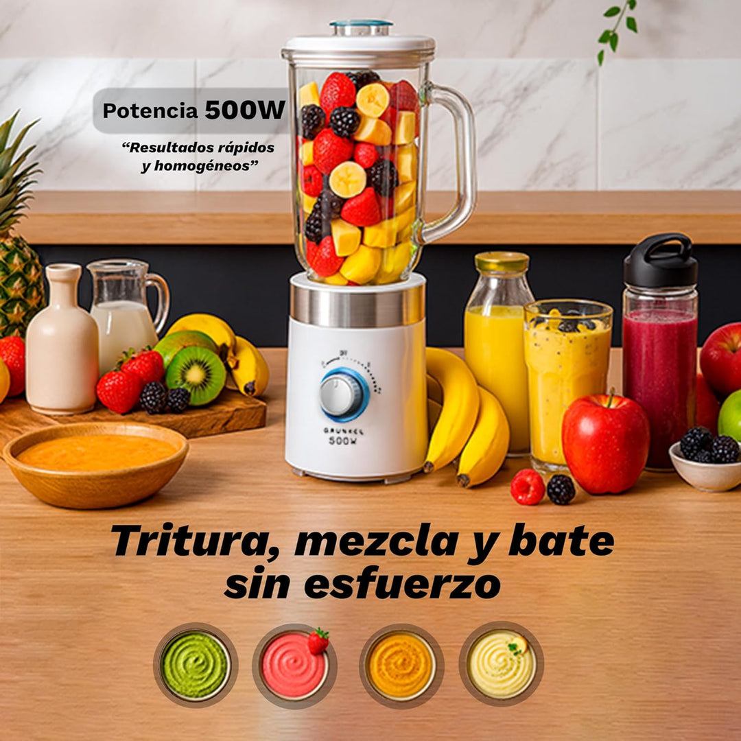 Grunkel BT-Practica 500 W 1 Litre Blender and Stainless Steel Blades