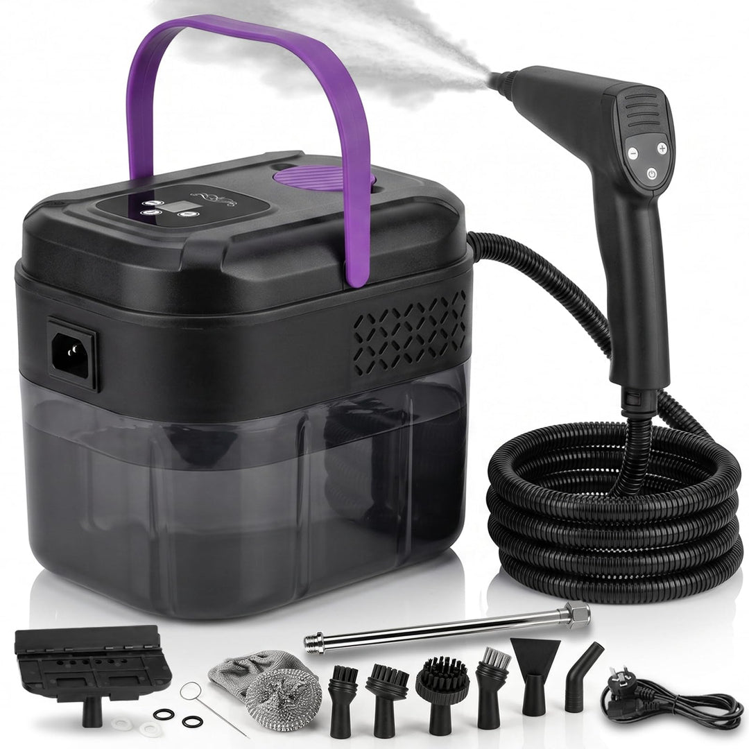 Dampfreiniger Handgerät mit Funkfernbedienung, 1,7L Tank, 6-stufig