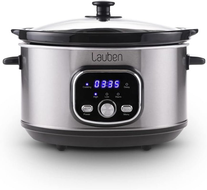 Lauben Slow Cooker 3500SB Schongarer mit Thermeffect®-Technologie, SlowHeat®-Technologie, Kochbuch,