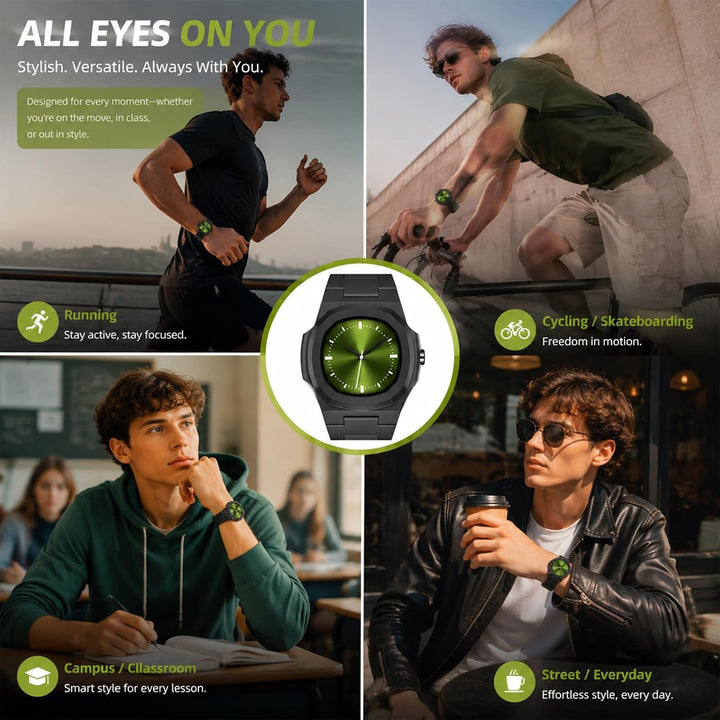 Uhren für Herren, Outdoor-Sportuhr, 50 m regensichere Digitale Armbanduhr, minimalistische Lange Sta