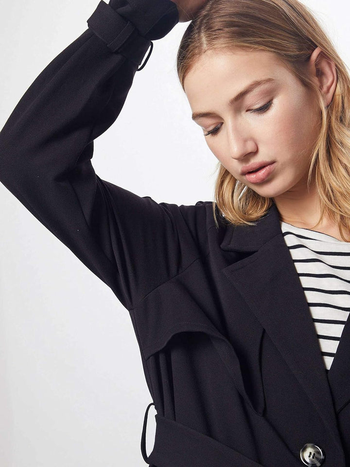 Vero Moda Damen VMDONNAEXPORT SS20 Long Jacket BOOS Trenchcoat, Schwarz, L