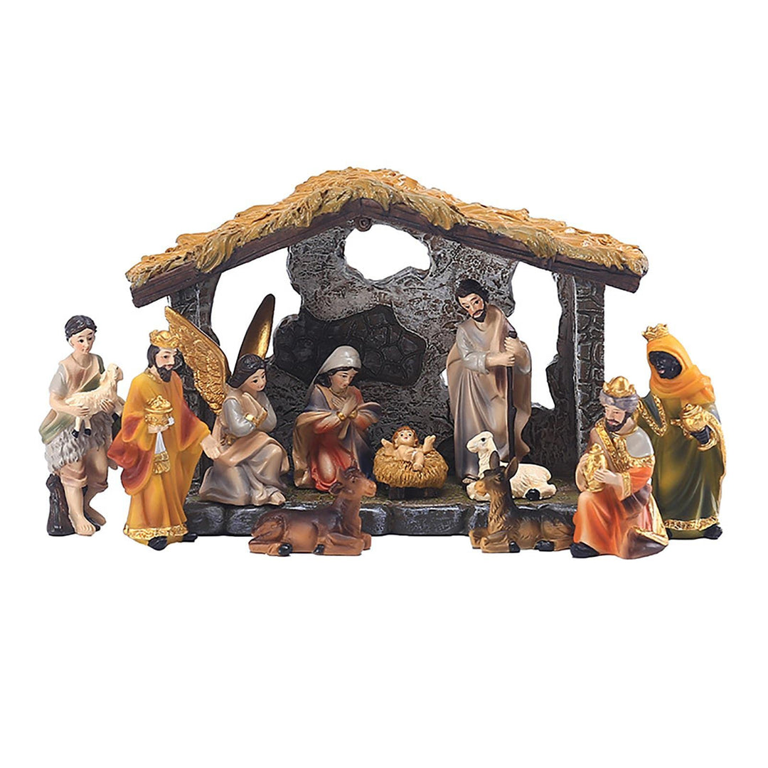 Gereton Die Real Life Krippe, Weihnachtskrippe Stabil, Religiöse Krippenfiguren Krippenhaus Statuen