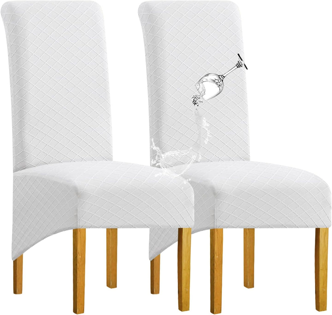 SHENGYIJING 1/2/4/6 PCS Diamond Lattice FStretch wasserdichte XL Stuhlhussen für Esszimmer, Spandex