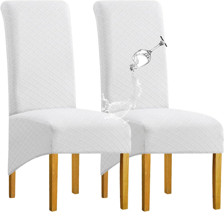 SHENGYIJING 1/2/4/6 PCS Diamond Lattice FStretch wasserdichte XL Stuhlhussen für Esszimmer, Spandex
