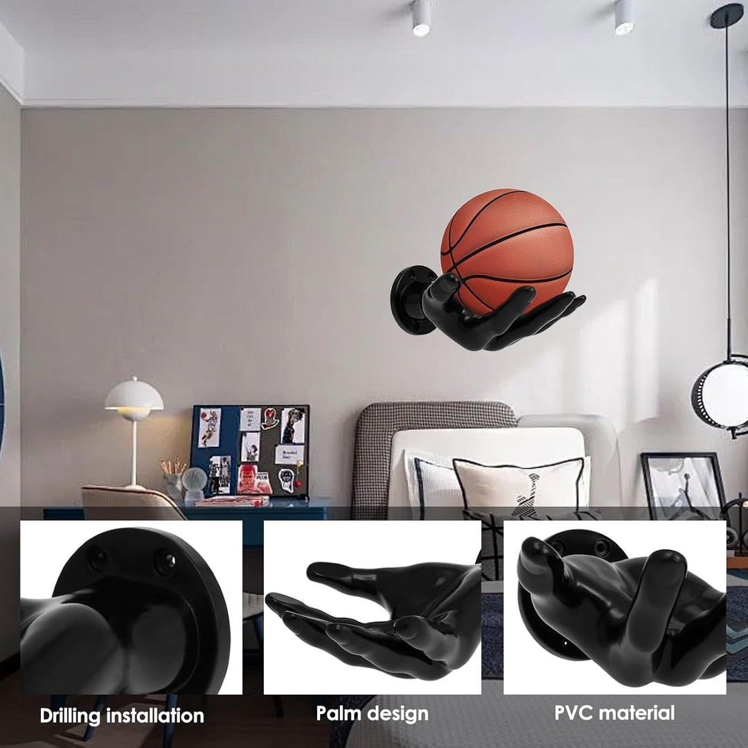 2 Stück palmenförmiger Basketball-Aufbewahrungsregale, kreative Aufbewahrungsregale für Basketbälle,