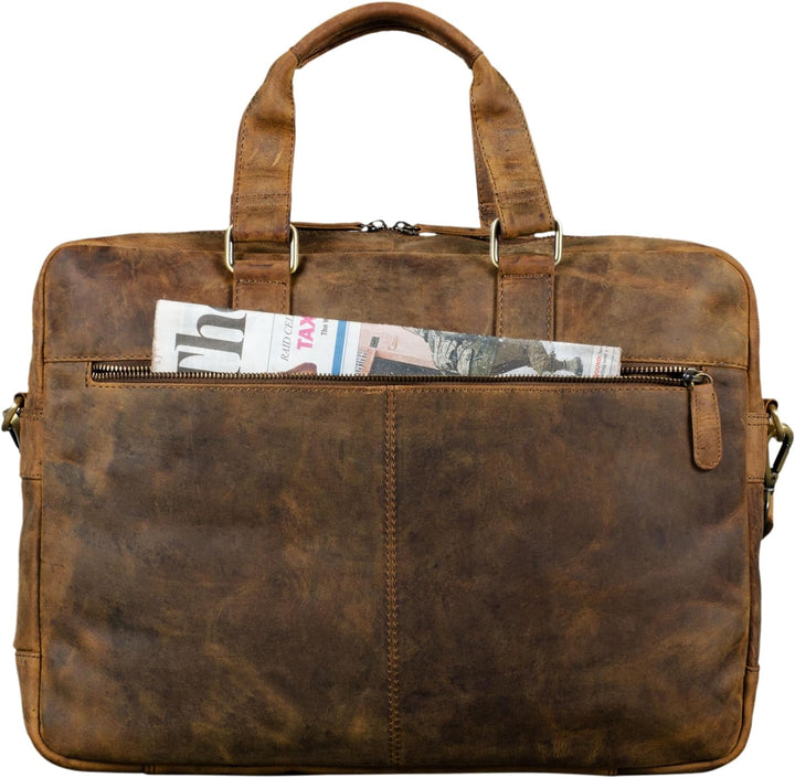 STILORD 'Alonso' Vintage Businesstasche Echtleder Grosse Aktentasche Arbeitstasche für Herren Damen