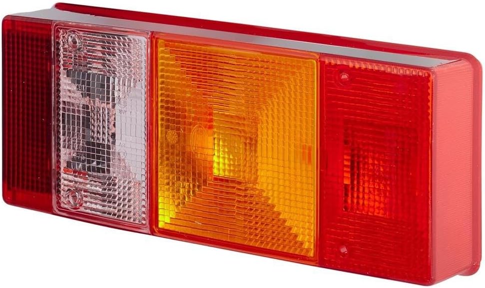 HELLA - Heckleuchte - Glühlampe - 12V - Anbau - Lichtscheibenfarbe: rot - Stecker: Flachstecker - re