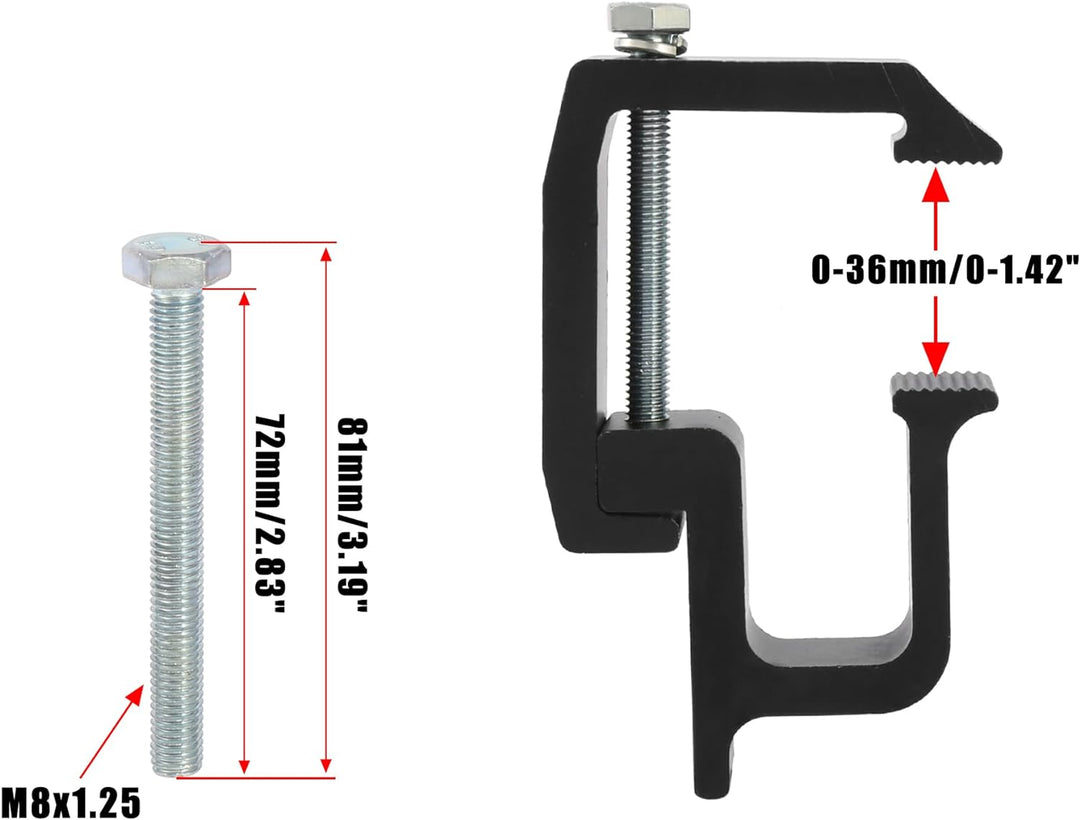 X AUTOHAUX 4Stk. Universal Einbauklemmen Halter Satz für LKW-Kappenschalen schwarz