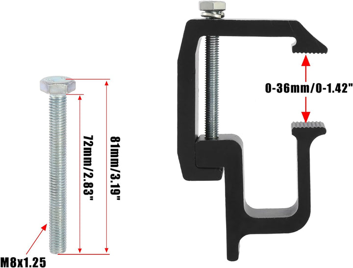X AUTOHAUX 4Stk. Universal Einbauklemmen Halter Satz für LKW-Kappenschalen schwarz