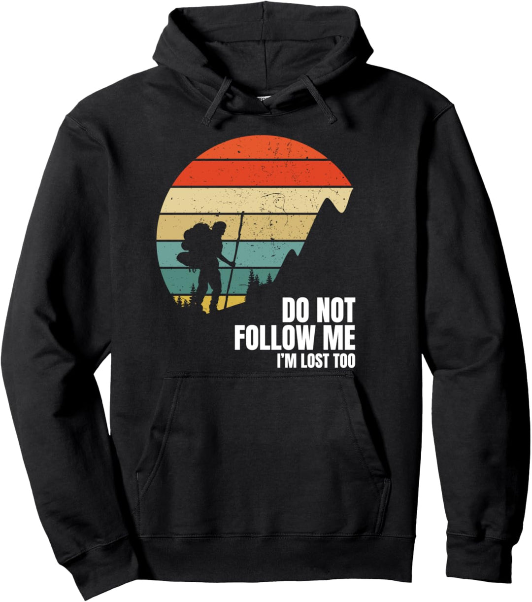 Retro Bergwanderer Berge Wandern Geschenk Hoodie Pullover Hoodie