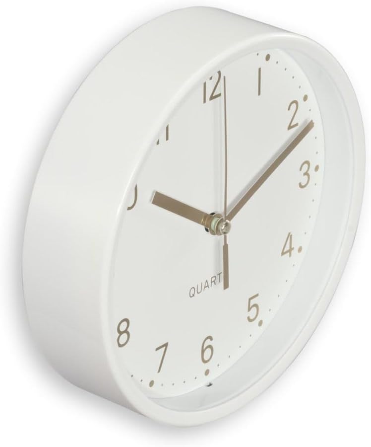 Hama Tischuhr (Uhr ohne Tickgeräusche, analog, kleine Standuhr, dezentes, modernes Design, Quarzuhr