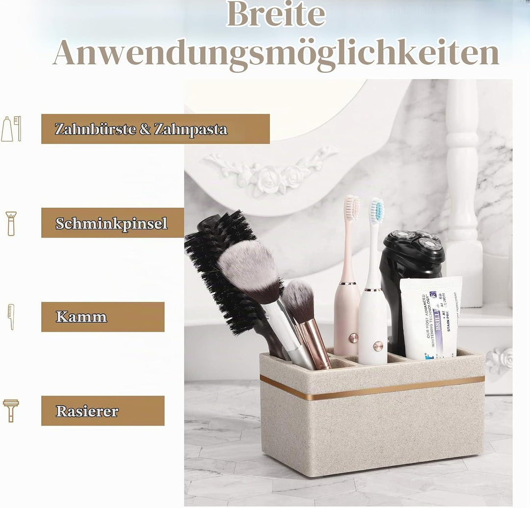 Shinowa Zahnbürstenhalter, 5 Fächer Elektrischer Zahnbürstenhalter mit Abflussloch Zahnbürstenstände