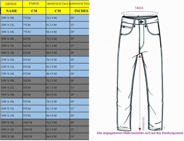 Prime Herren Arbeitshose Herren Cargohose Army Twill Cargo Multi Taschen BLJ-02 32W / 32L Bl-j-005,