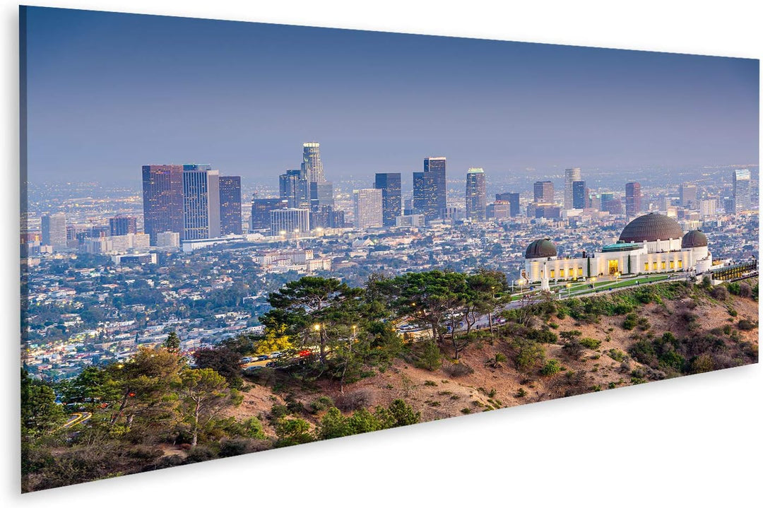 islandburner Bild auf Leinwand Los Angeles California Usa Skyline Der Innenstadt Von Griffith Park W