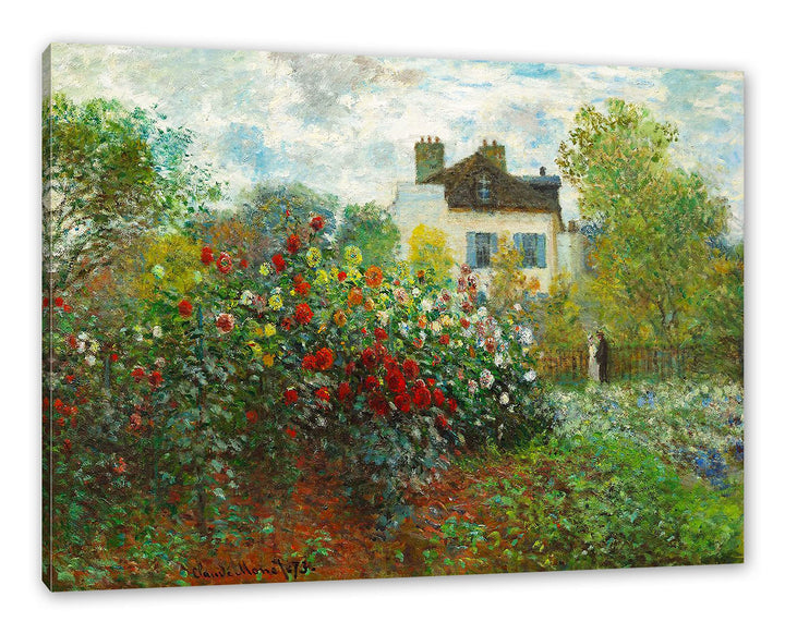 Claude Monet - Des Künstlers Garten in ArgenteuilEi als Leinwandbild / Grösse: 120x80 cm / Wandbild