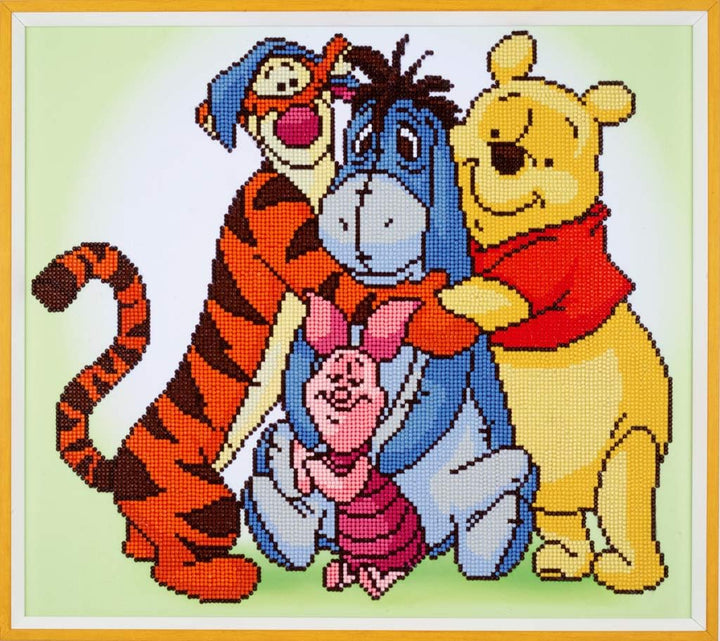 Vervaco 5413480782758 Disney Winnie & Freunde Diamanten Malerei, Acrylic, mehrfarbig, ca. 47 x 42 cm