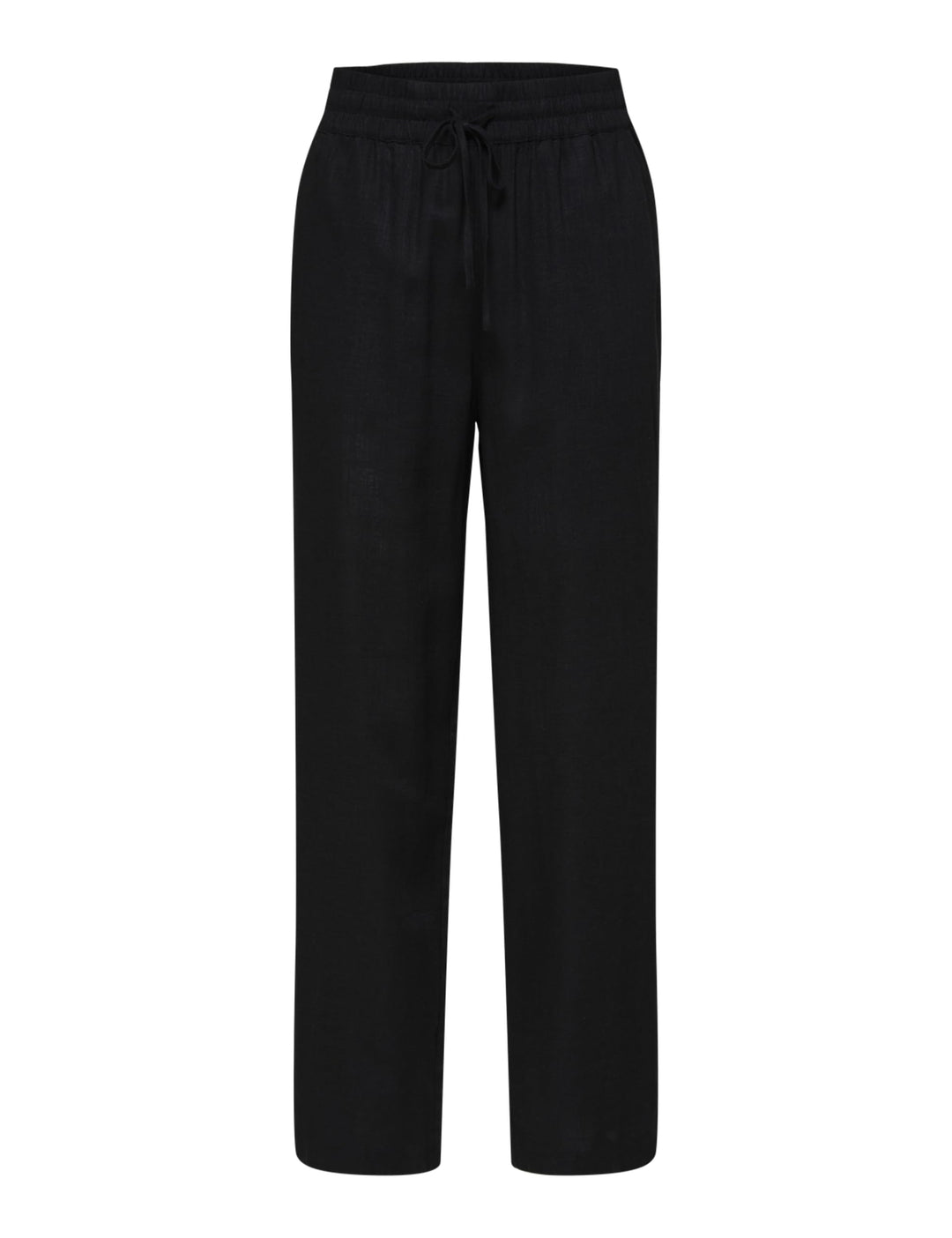 SELECTED FEMME Damen Slfviva-gulia Hw Long Linen Pant Noos Hosen, Schwarz, 34 EU