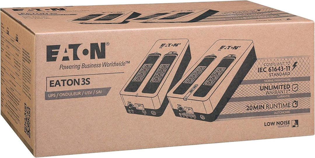 Eaton 3S 700 IEC - 3S700I - Unterbrechungsfreie Stromversorgung (USV) - 700 VA mit Überspannungsschu