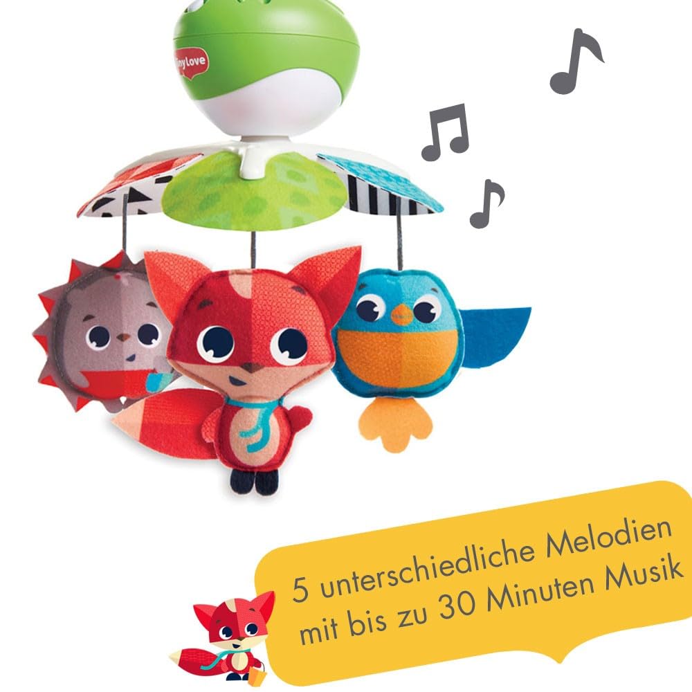 Tiny Love Take Along Mobile, 3-in-1 Musik Mobile Baby Elektrisch, 0+ Monate, Mobile Babybett, Mobile