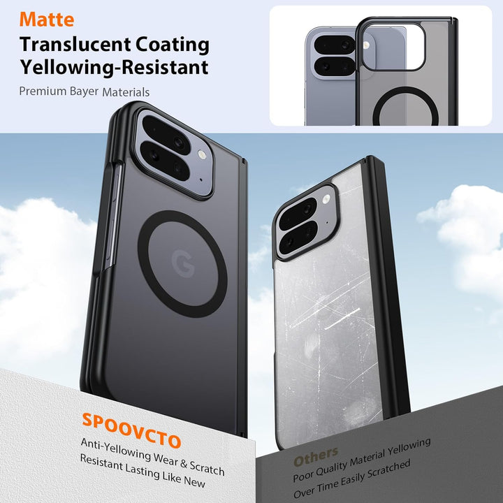 Transparente Magnetische Hülle für Google Pixel 10 Pro Fold: Kompatibel mit MagSafe/Pixelsnap, Stoss
