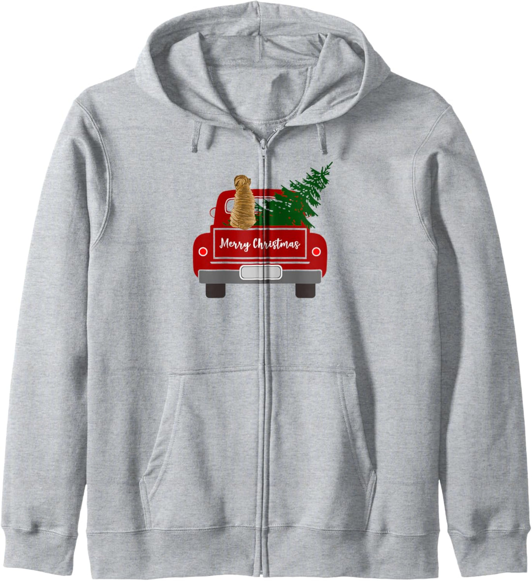 Nettes Shar Pei - Retro Weihnachten Kapuzenjacke
