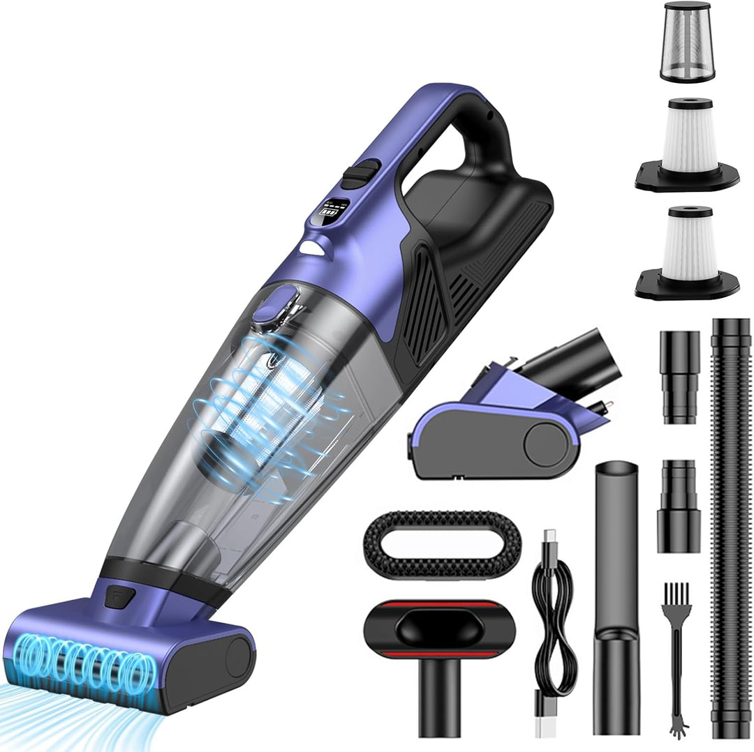 Handstaubsauger Akku 17000Pa Handstaubsauger Kabellos Autostaubsauger Stark Mini Staubsauger Tragbar
