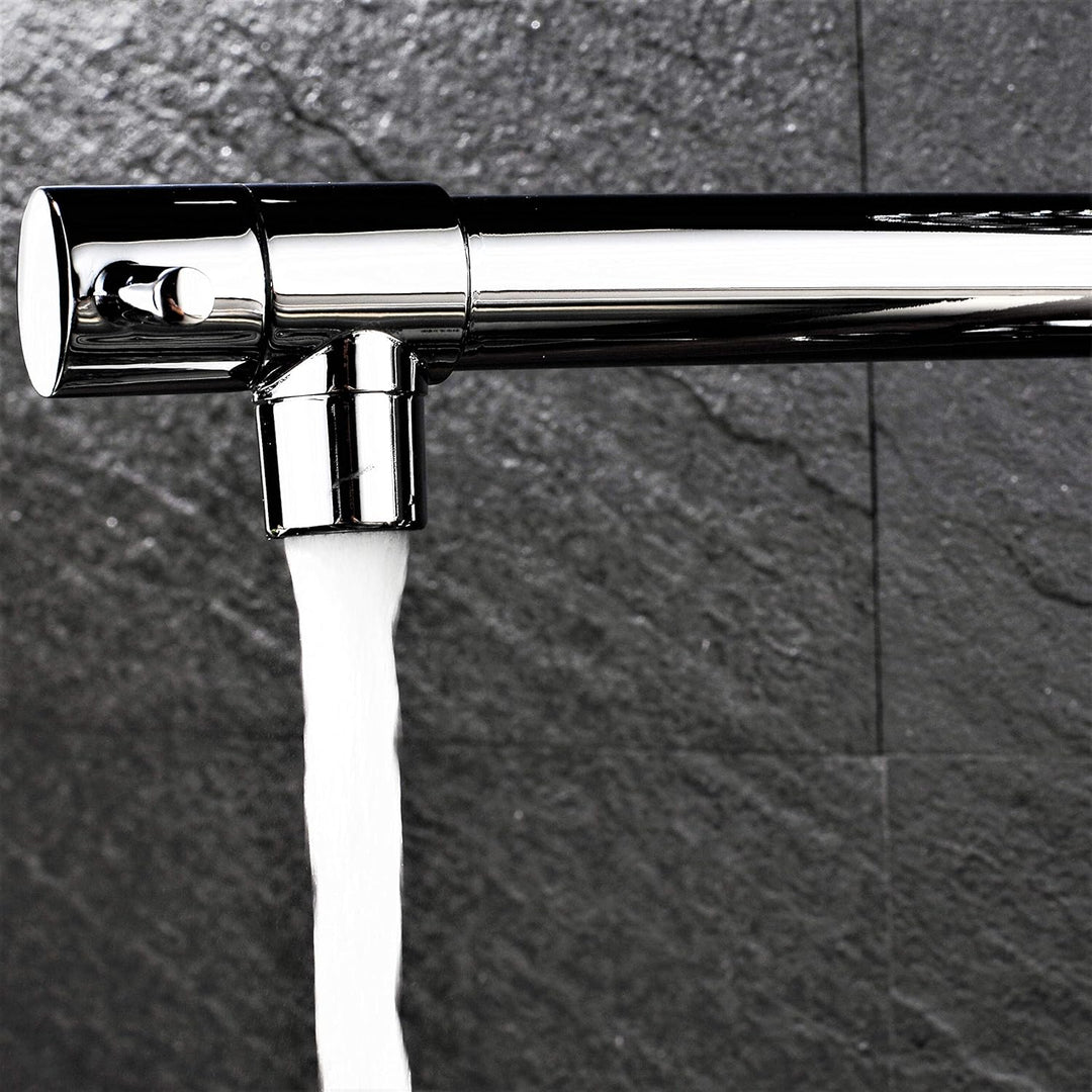 Gastro Profi Spültisch Küche Armatur Mischbatterie Wasserhahn Brause Spiralfeder Ausziehbar Glanz/Ch