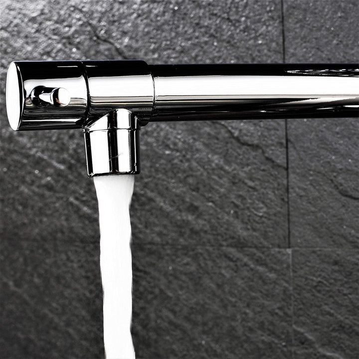 Gastro Profi Spültisch Küche Armatur Mischbatterie Wasserhahn Brause Spiralfeder Ausziehbar Glanz/Ch