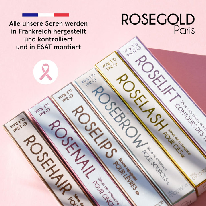 ROSENAIL Nagelwachstumsserum 97% natürlich von ROSEGOLD, Nagelpflege für lange +starke +schöne Nägel