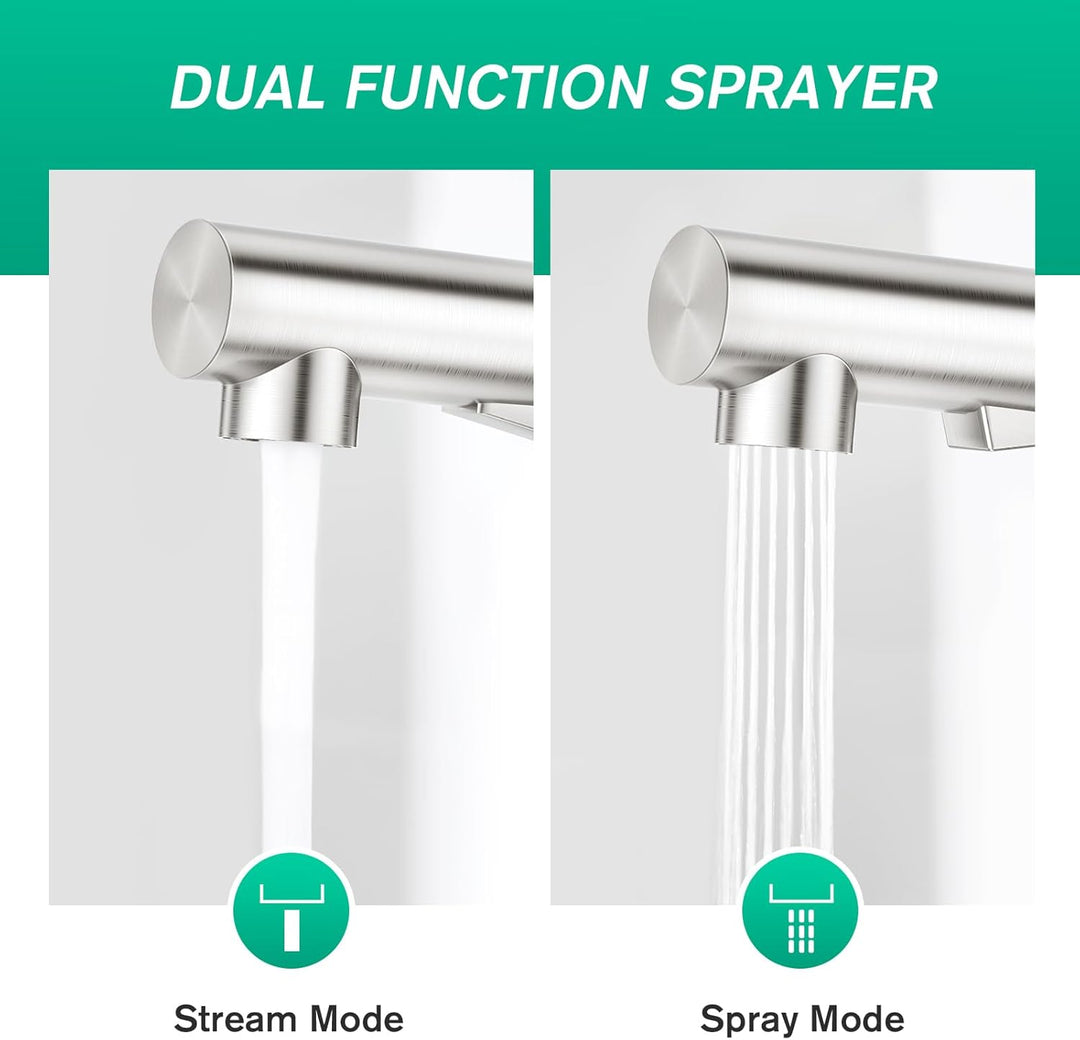 CREA Küchenarmatur ausziehbar, Einhebelmischer Armatur Wasserhahn Küche mit Brause, Spültischarmatur